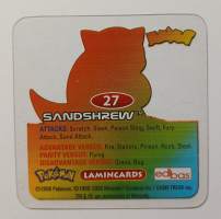 Pokemon Edibas lamincard 27 Sandshrew