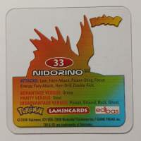 2005 Edibas Nintendo Pokemon Lamincards 33 Nidorino