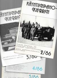 Käyntiinpanokierrin 1986 nr 2,3,4 ja 5  yht 4 lehteä