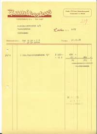 Turun Kumikeskus  Turku 1958  -  firmalomake