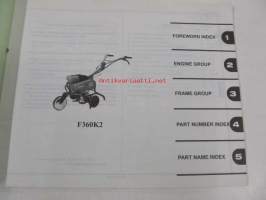 Honda Tiller F340, F340K1, F340K2, F360K2, F360K3, F360K4, F360K5 Parts catalogue 4 -varaosaluettelo