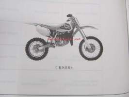 Honda Motorbike CR80Ry, CR80RBy  Parts catalogue 1 -varaosaluettelo