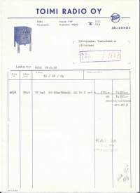 Toimi Radio Oy Pori 1958  -  firmalomake