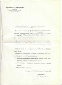 Lupa esittää elokuvia Leppävirta Paukarlahden NS-talo 1955 / Elokuvakiertue Pettersson&amp;Pihlström. Leppävirran piirin nimismies Paavo K Nyyssönen  veromerkit