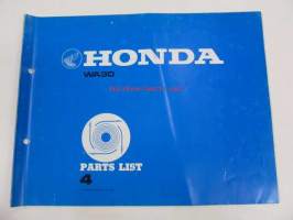 Honda Water pump WA30 Parts list 4 -varaosaluettelo