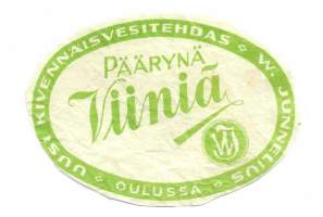 Päärynä viiniä  -   juomaetiketti