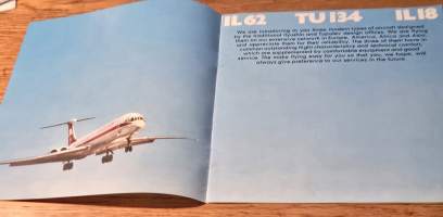 if interflug  IL 62, TUI 134 ja IL 18 lentokone myyntiesite