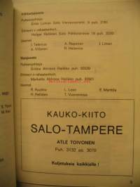 Salon seudun ampujat ry - kilpailuohjelma 1973