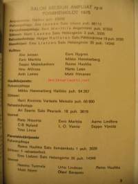 Salon seudun ampujat ry - kilpailuohjelma 1975