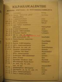 Salon seudun ampujat ry - kilpailuohjelma 1974
