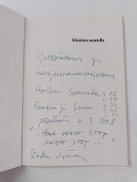 Muistan aamulla : runoja (signeerattu, tekijän omiste)