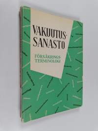 Vakuutussanasto Försäkringsterminologi