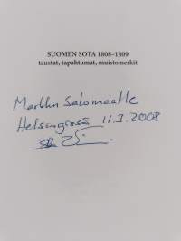 Suomen sota 1808-1809 : taustat, tapahtumat, muistomerkit (signeerattu, tekijän omiste)