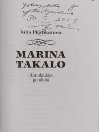 Marina Takalo : runolaulaja ja näkijä (signeerattu, tekijän omiste)