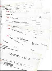 VR i- valtionrautatiet  junalippu 2003-2007 yht 10 kpl erä