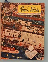 Omin käsin 1948–1950 - sidottu useamman vuoden yhteissidos.  ( Käsityölehtien vuosikerrat, uusiokäyttö, kodintekstiilit, perinnekäsityöt, erittäin harvinainen )