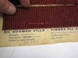 Oy Suomen Villa - kokolattiamattojen (boucle) mallipalat sivu 2 / 4