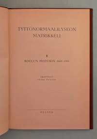 Tyttönormaalilyseon matrikkeli I - Koulun historia 1869–1919.  ( Kouluhistoriikit, tyttökoulut, naisteemat)