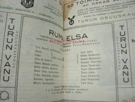Turun kaupunginteatteri 1947-48 Ruma Elsa -käsiohjelma