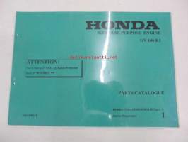 Honda General purpose engine GV100K1 Parts catalogue 1 (Italian Production) -varaosaluettelo