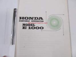 Honda Portable Generator  E1000 parts list 2 -varaosaluettelo