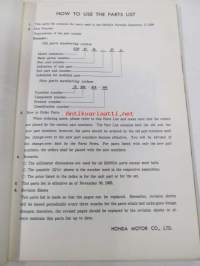 Honda Portable Generator  E1000 parts list 2 -varaosaluettelo