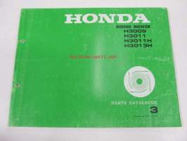 Honda Riding mower H3009, H3011, H3011H, H3013H Parts catalogue 3 -varaosaluettelo