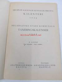 Helsingin kaupungin kunnallisverotuskalenteri - Helsingfors stads kommunala taxeringskalender 1932