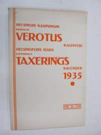 Helsingin kaupungin kunnallisverotuskalenteri - Helsingfors stads kommunala taxeringskalender 1935