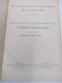 Helsingin kaupungin kunnallisverotuskalenteri - Helsingfors stads kommunala taxeringskalender 1935