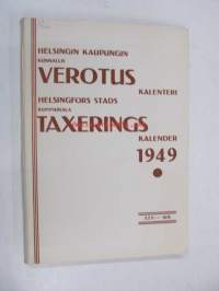 Helsingin kaupungin kunnallisverotuskalenteri - Helsingfors stads kommunala taxeringskalender 1949