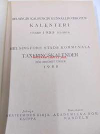 Helsingin kaupungin kunnallisverotuskalenteri - Helsingfors stads kommunala taxeringskalender 1956