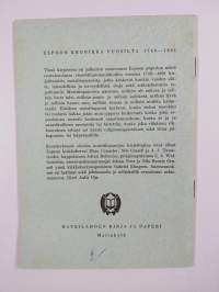 Espoon kronikka vuosilta 1749-1801