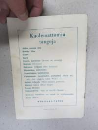 Fazer Toiveiskelmiä nr 10 - kokoelma suosittuja äänilevy- ym. iskelmiä mm. Kaksi kitaraa, Tonavan aallot, Kellot soi, Monika, La Paloma, Yksinäinen tähti...
