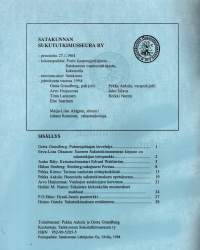 Satakunnan Sukututkimusseura ry 30  1994