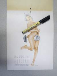The 1966 Maidens Calendar - A portfolio of selected girls from down the street or up your alley - "Ikäneitokalenteri", tavallisia naisia naapuristasi pin-up kuvissa