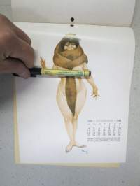 The 1966 Maidens Calendar - A portfolio of selected girls from down the street or up your alley - "Ikäneitokalenteri", tavallisia naisia naapuristasi pin-up kuvissa