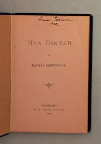 Nya dikter.   ( runot, 1800-luku, lyriikka, kulttuurihistoria, erittäin harvinainen )