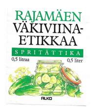 Rajamäen väkiviinaetikkaa   - tuote-etiketti
