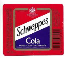 Schweppes Cola  -   juomaetiketti
