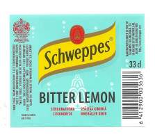 Schweppes Bitter LemonRusschian -   juomaetiketti