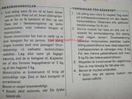 Yamaha SA50 owner´s manual vm. 1981 -käyttöohjekirja englanti, ruotsi