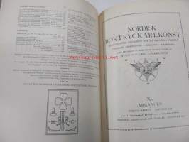 Nordisk boktryckarekonst : Skandinavisk tidskrift för de grafiska yrkerna 1910 -sidottu vuosikerta