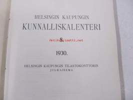Helsingin kaupungin kunnalliskalenteri 8. 1930
