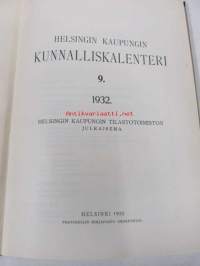 Helsingin kaupungin kunnalliskalenteri 9. 1932