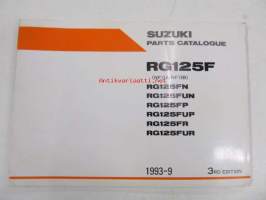 Suzuki RG125F, RG125FN, RG125FUN, RG125FP, RG125FUP, RG125FR, RG125FUR parts catalogue - varaosaluettelo