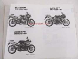 Suzuki RG125F, RG125FN, RG125FUN, RG125FP, RG125FUP, RG125FR, RG125FUR parts catalogue - varaosaluettelo