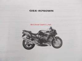 Suzuki GSX-R750WN (GR7BA/GR7BB/GR7BC/GR/BD) parts catalogue - varaosaluettelo