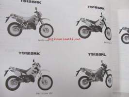 Suzuki TS125R (SF15A) TS125RK, TS125RL, TS125RM parts catalogue - varaosaluettelo