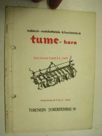 Tume-hara varaosaluettelo 1960 -parts list